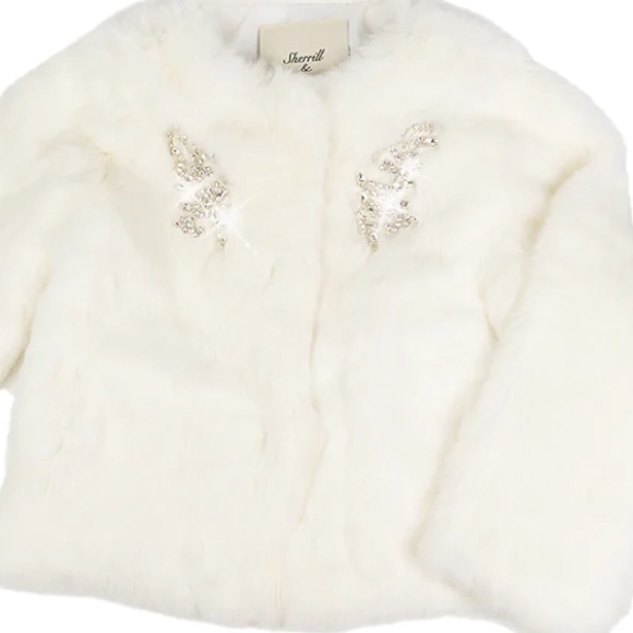 184. NWT WOMENS SHERRILL & BROS. PHOEBE M GENUINE RABBIT FUR JACKET - Picture 4 of 5